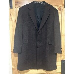 Vintage Pagano West Men’s Brown Blazer Size 50 R Western Style Harringbone